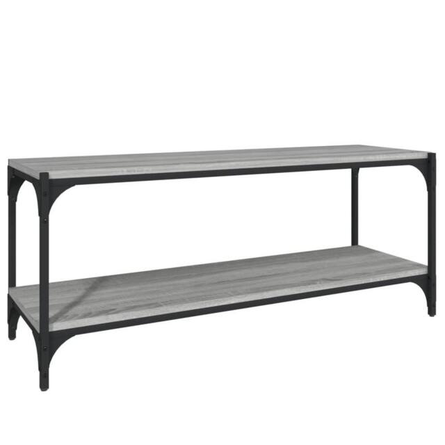 Berkfield Home TV Cabinet Grey Sonoma 100x33x41 cm Engineered Wood & Steel - Size: 100 x 33 x 41 cm - image 1