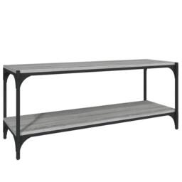 Berkfield Home TV Cabinet Grey Sonoma 100x33x41 cm Engineered Wood & Steel - Size: 100 x 33 x 41 cm