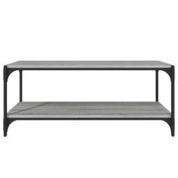 Berkfield Home TV Cabinet Grey Sonoma 100x33x41 cm Engineered Wood & Steel - Size: 100 x 33 x 41 cm - thumbnail 5