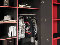 Flair Summit Gaming High Sleeper with Wardrobe Black - Size: Single - thumbnail 4