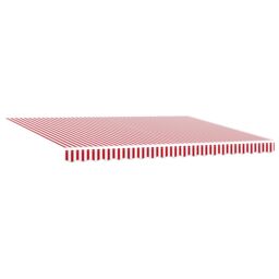 Berkfield Home Manual Retractable Awning with LED Red & White Stripe 450x300 cm - thumbnail 4