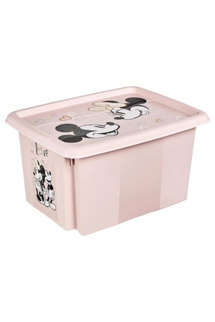 Keeeper Minnie Mouse Storage Box with Lid 15 Litre Nordic Pink - image 1