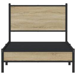 Berkfield Home Metal Bed Frame without Mattress Sonoma Oak 90x200 cm in Brown - thumbnail 5