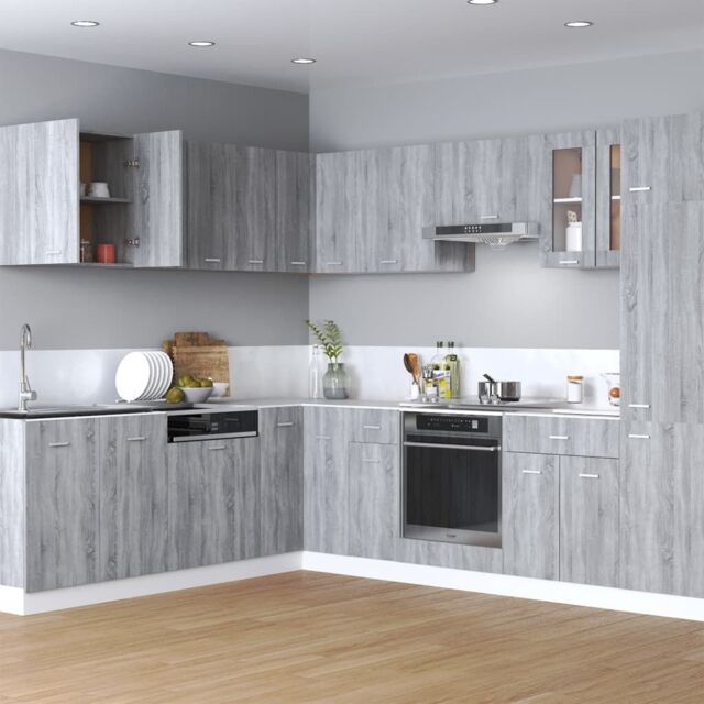 Berkfield Home Hanging Cabinet Grey Sonoma Engineered Wood - image 1