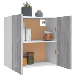 Berkfield Home Hanging Cabinet Grey Sonoma Engineered Wood - thumbnail 4