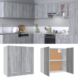 Berkfield Home Hanging Cabinet Grey Sonoma Engineered Wood - thumbnail 3