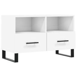 Berkfield Home TV Cabinet White 80x36x50 cm Engineered Wood - Size: 80 x 36 x 50 cm - thumbnail 3
