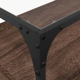 Berkfield Home TV Cabinet with Glass Top Brown Oak 80x35x51 cm Engineered Wood - Size: 80 x 35 x 51 cm - thumbnail 8