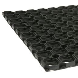 Nicola Spring Heavy Duty Rubber Door Mat - 60 x 40cm - Black - Size: 40 cm x 60 cm - thumbnail 5