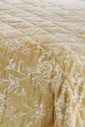 Dreams & Drapes 'Jasmine' Elegant Floral Jacquard Quilted Bedspread in Beige - thumbnail 5