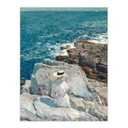 Artery8 Childe Hassam Framed Wall Art South Ledges Rocky Coastal Landscape - Size: A4 - thumbnail 3