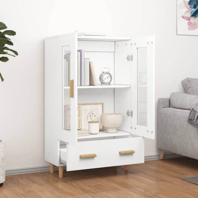 Berkfield Home Highboard White 70x31x115 cm Engineered Wood - Size: 70 x 31 x 115 cm - image 1