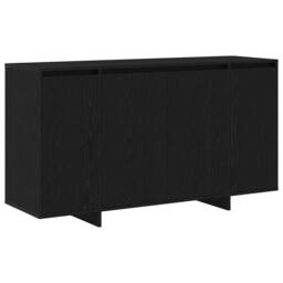 Berkfield Home Modern Black Oak Sideboard Black oak Wood veneer 135 x 41 x 75 cm - thumbnail 3