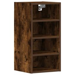 Berkfield Home Hanging Cabinet Smoked Oak 30x29.5x60 cm Engineered Wood in Brown - thumbnail 2