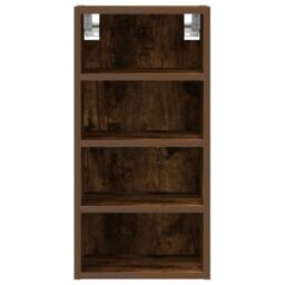 Berkfield Home Hanging Cabinet Smoked Oak 30x29.5x60 cm Engineered Wood in Brown - thumbnail 4