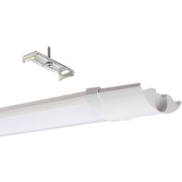 Loops 4ft IP65 Flush Batten Light - 33W Daylight White LED - Opal & Gloss White Pc - thumbnail 4