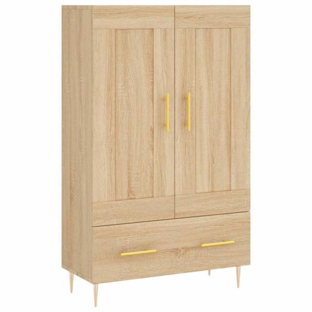 Berkfield Home Highboard Sonoma Oak 69.5x31x115 cm Engineered Wood in Light Tan - image 1