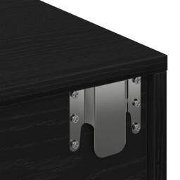 Berkfield Home Wall Shelf with Drawers Black 80x33x17 cm Engineered Wood - Size: 80 x 33 x 17 cm - thumbnail 9