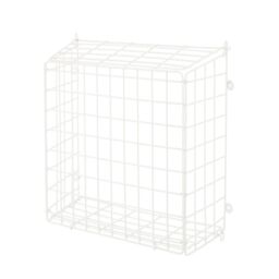 House of Home Letter Box Cage Front Door Mounted Mail Box Letter Guard Post Catcher White - thumbnail 5