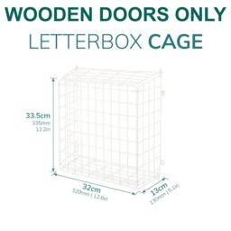 House of Home Letter Box Cage Front Door Mounted Mail Box Letter Guard Post Catcher White - thumbnail 2