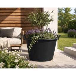 SPETLEK 160L Large Heavy Duty Garden Planter in Black - thumbnail 3