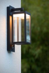 Lucide 'CLAIRETTE' Non Dimmable Stylish Motion Sensor Outdoor LED Wall Light in Black - thumbnail 3