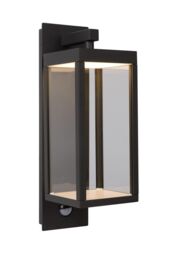 Lucide 'CLAIRETTE' Non Dimmable Stylish Motion Sensor Outdoor LED Wall Light in Black