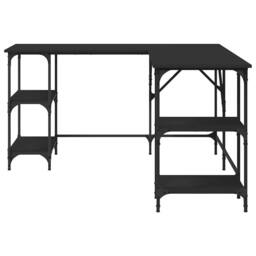 Berkfield Home Decorative Desk Black 139x139x75 cm Engineered Wood - Size: 139 x 139 x 75 cm - thumbnail 5