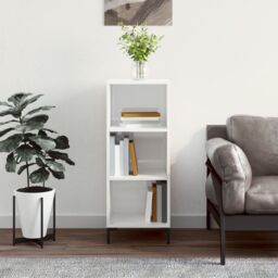 Berkfield Home Sideboard High Gloss White 34.5x32.5x90 cm Engineered Wood - thumbnail 1