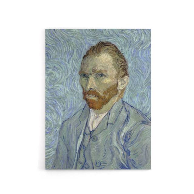 "Artery8 Artist 1889 Self Portrait Van Gogh Vintage Canvas Wall Art in Blue - Size: W18"" x H24""" - image 1