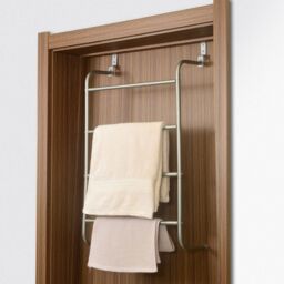 House of Home Over-Door Towel Rack 4-Tier Bathroom Silver Storage Hanger Rail Bath Hand Towels - thumbnail 6