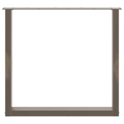 Berkfield Home Coffee Table Legs U-Shaped 3 pcs Natural Steel 80x(72-73) cm Steel in Brown - thumbnail 5