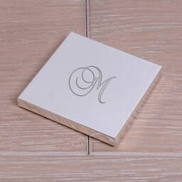 Uniqueful Women's Personalised Script Initial Silver Plated Compact Mirror Wedding Gift