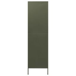 Berkfield Home Wardrobe Olive Green 90x50x180 cm Steel - Size: 90 x 50 x 180 cm - thumbnail 4