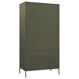 Berkfield Home Wardrobe Olive Green 90x50x180 cm Steel - Size: 90 x 50 x 180 cm - thumbnail 5
