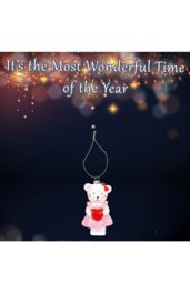 VFM e-Store Christmas Tree Decoration Cutie Bear Ornament in Pink - thumbnail 3