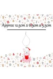 VFM e-Store Christmas Tree Decoration Cutie Bear Ornament in Pink - thumbnail 2