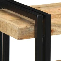 Berkfield Home Wall Shelf 70x33x35 cm Solid Rough Wood Mango in Brown - Size: 70 x 33 x 35 cm - thumbnail 8