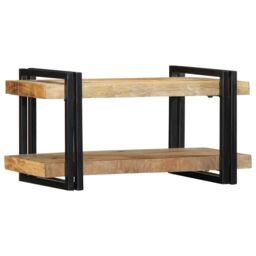 Berkfield Home Wall Shelf 70x33x35 cm Solid Rough Wood Mango in Brown - Size: 70 x 33 x 35 cm - thumbnail 3