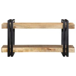 Berkfield Home Wall Shelf 70x33x35 cm Solid Rough Wood Mango in Brown - Size: 70 x 33 x 35 cm - thumbnail 4