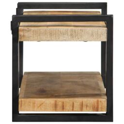 Berkfield Home Wall Shelf 70x33x35 cm Solid Rough Wood Mango in Brown - Size: 70 x 33 x 35 cm - thumbnail 5