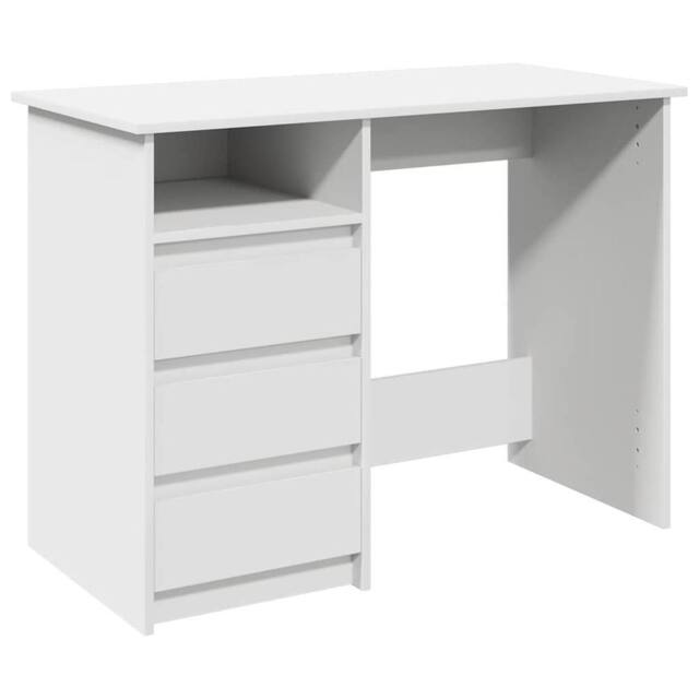 Berkfield Home Desk White 102x50x75 cm Engineered Wood - Size: 102 x 50 x 75 cm - image 1