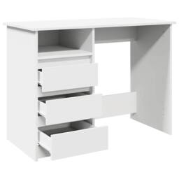 Berkfield Home Desk White 102x50x75 cm Engineered Wood - Size: 102 x 50 x 75 cm - thumbnail 5