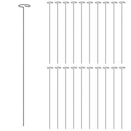 Berkfield Home Garden Plant Stakes 20 pcs Dark Green 61 cm Steel - thumbnail 3