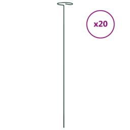 Berkfield Home Garden Plant Stakes 20 pcs Dark Green 61 cm Steel - thumbnail 2