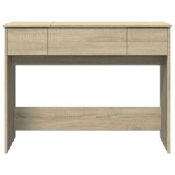 Berkfield Home Dressing Table with Mirror Sonoma Oak 100x45x76 cm in Brown - Size: 100 x 45 x 76 cm - thumbnail 5
