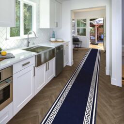 runrug Hallway Carpet Runner Rug - Soft & Comfy, 9mm - 'Key' in Blue - Size: 80 cm x 330 cm - thumbnail 4