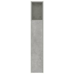 Berkfield Home Headboard Cabinet Concrete Grey 160x18.5x104.5 cm - thumbnail 5