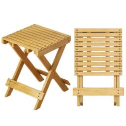 FORGEVIO Wooden Plant Stand Patio Balcony Garden Side Table in Natural - Size: 0.6m2 - thumbnail 3