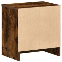 Berkfield Home Durable Bedside Cabinet with Drawer Smoked Oak 39x28x41 cm in Brown - Size: 39 x 28 x 41 cm - thumbnail 8